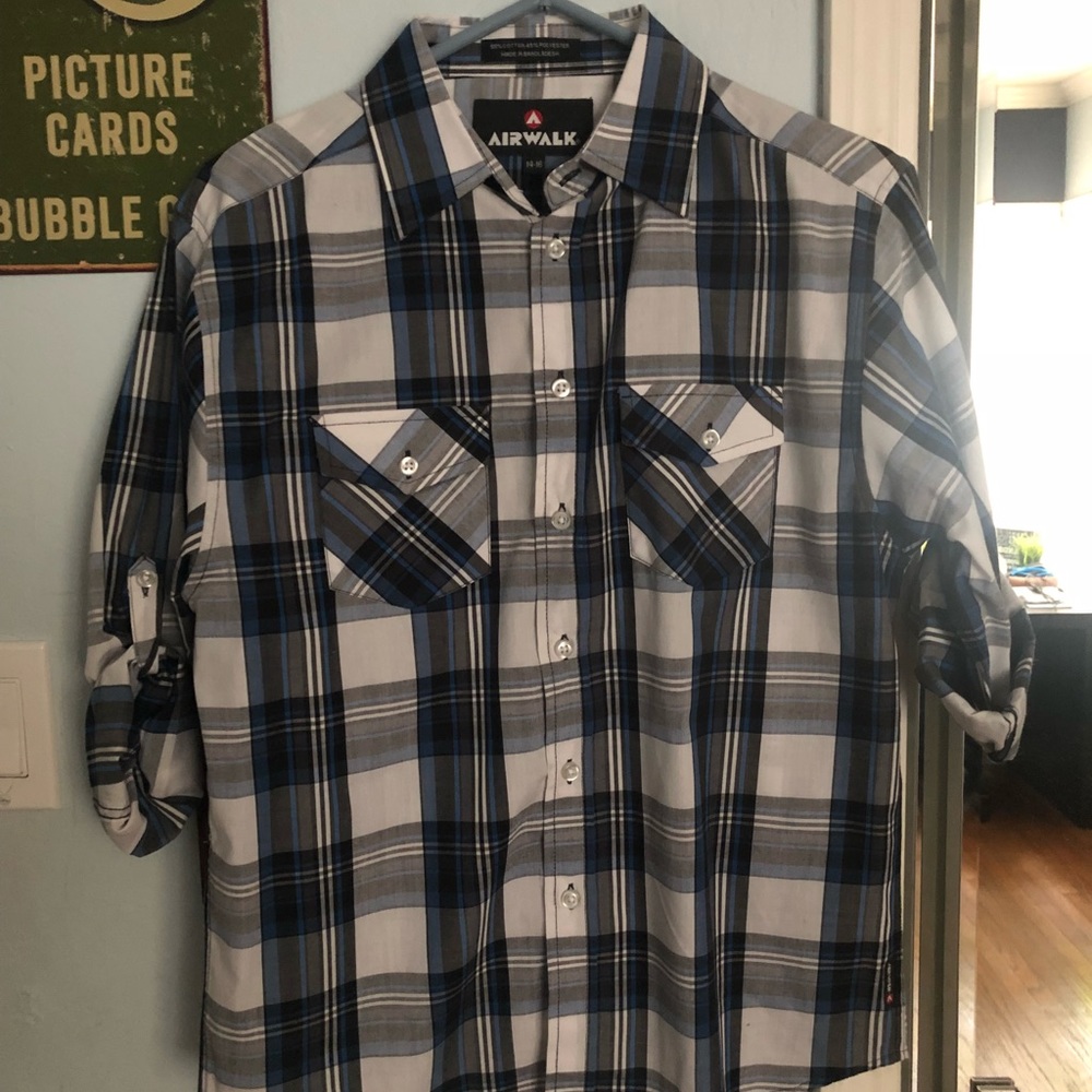 Patterned button down shirt
